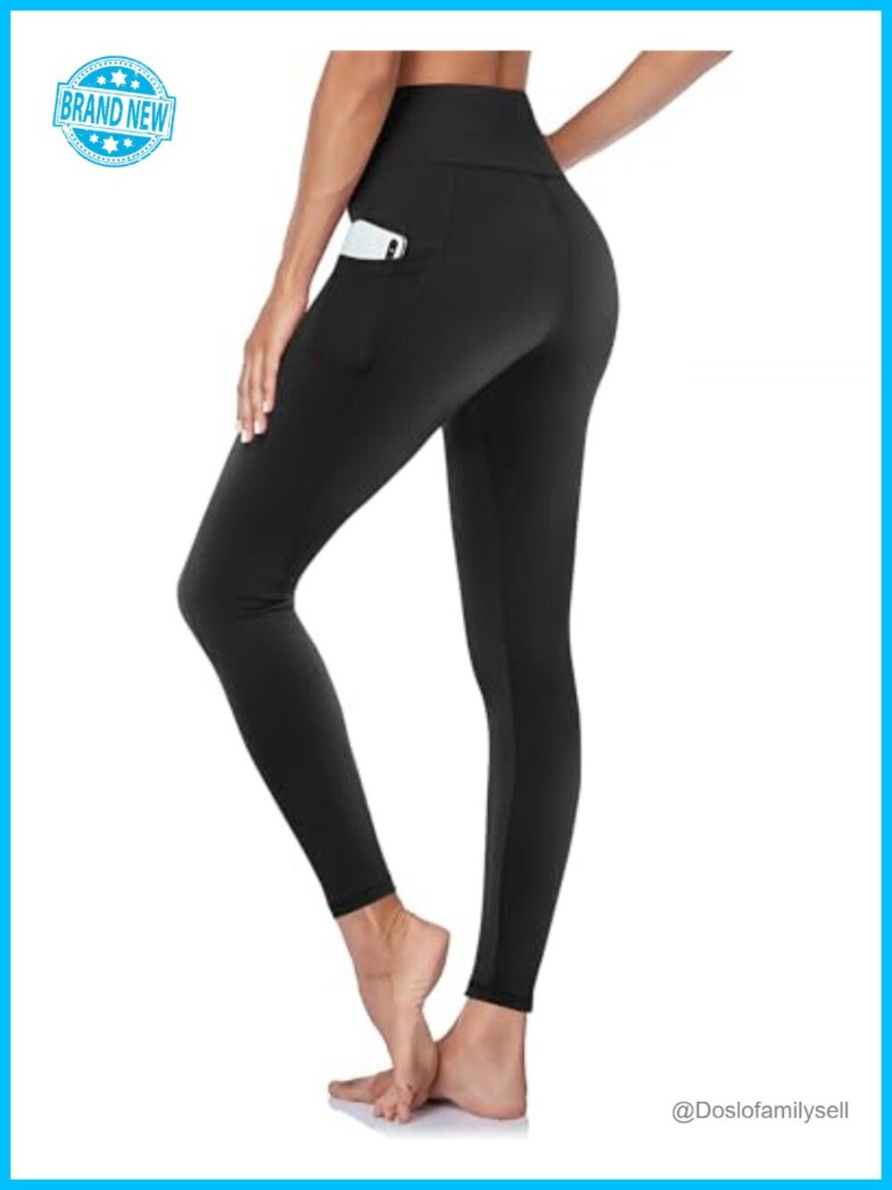 High Waisted Capri Leggings with Pockets - 4-Way Stretch Yoga Pants for Workout